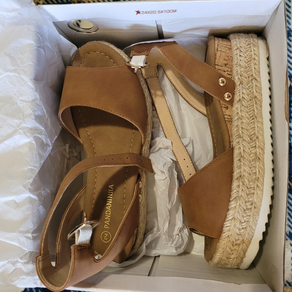 Panda Ninja Girls Wedge Sandals Size 2